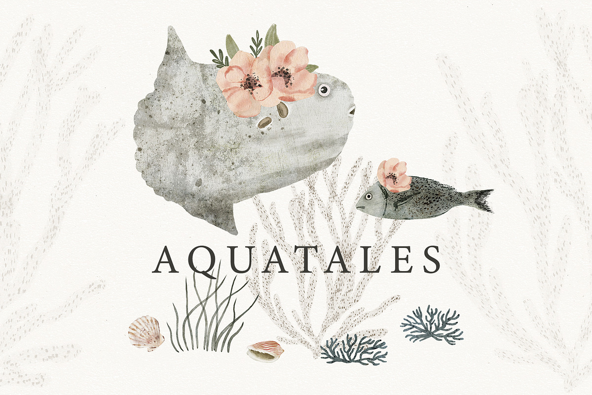 AQUATALES | 170+ elements, an Animal Illustration by Oksana Stepova (Photo 1 of 19)