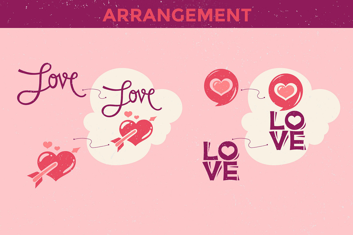 Valentine's Day stickers collection, an Illustration by defarmerdesign (Photo 4 of 5)