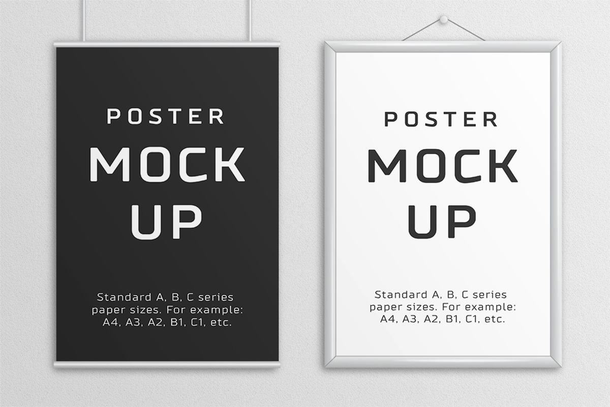 Poster Mock Up – A/B/C Paper Sizes, a Print Template by Petr Stránský (Photo 1 of 8)