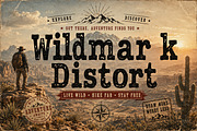 Wildmark Distort is a bold Western, a Script Font by Wow Magic (Thumbnail 3 of 4)