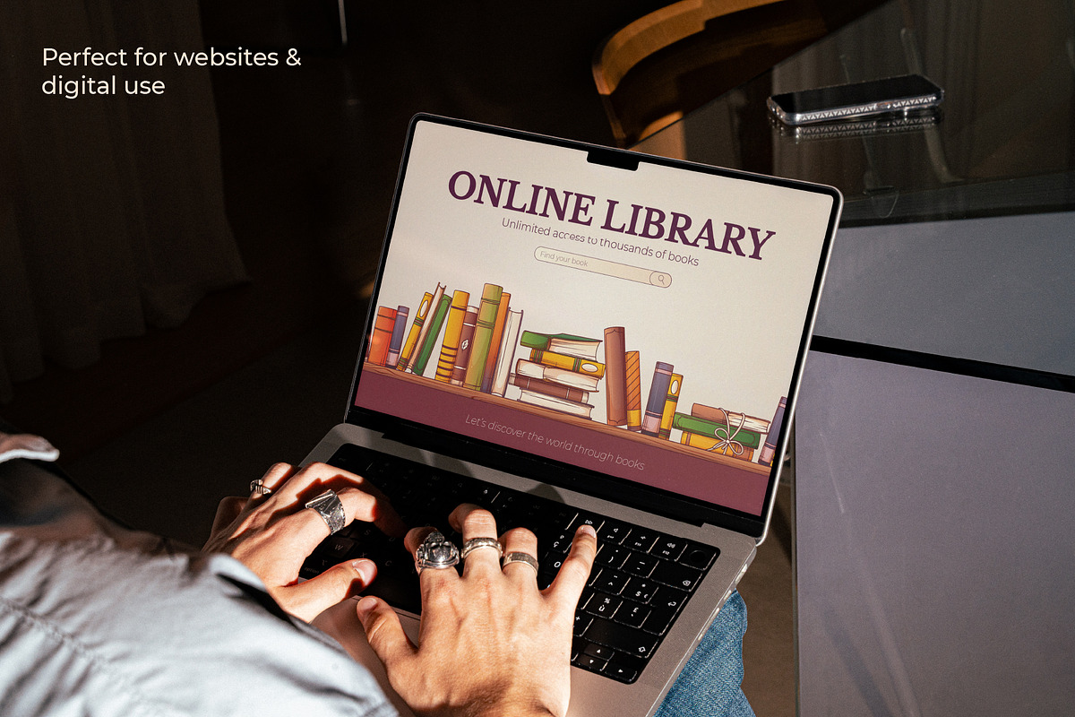 Book & Library Template Kit, a Poster Template by Bloom Art (Photo 10 of 10)