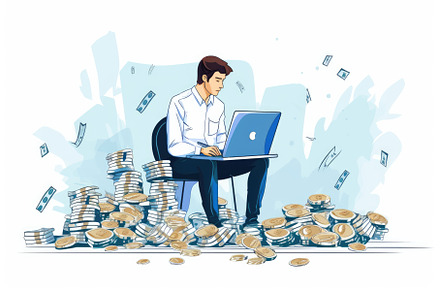 Profit the amount of money cartoon, a Business Photo by Aimagenarium@gmail.com