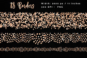 Rose Gold Confetti Frames Borders, a Texture Graphic by Nifty Template Studio (Thumbnail 2 of 10)