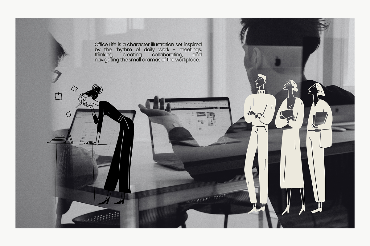 Office Life: 50 Line Art Characters, a Person Illustration by Veyla (Photo 5 of 14)