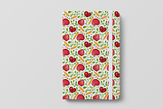 Apple and Pencil Watercolor Pattern, a Pattern Graphic by Little Creative Scribbles (Thumbnail 5 of 6)