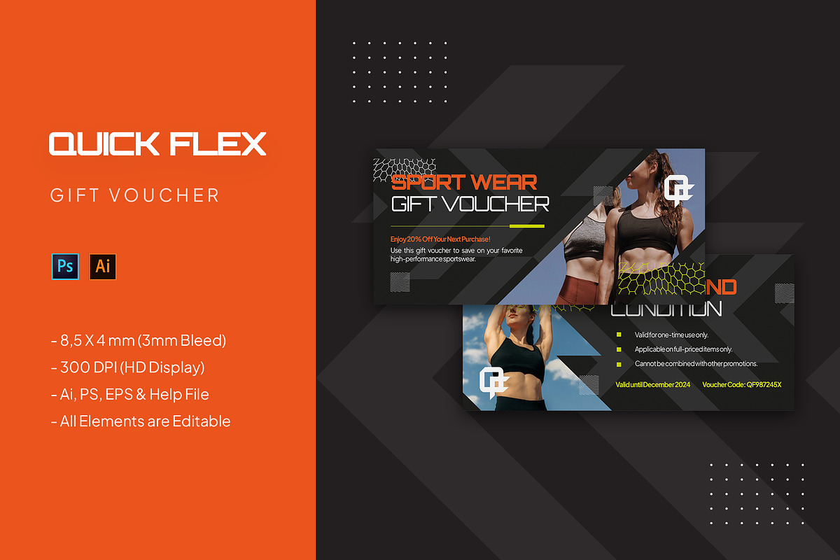 Quick Flex - Gift Voucher, a Print Template by StreaksideStd (Photo 1 of 3)
