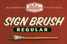 Sign Brush Regular | Display Type