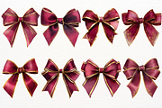 Watercolor Christmas Bow Clipart PNG, a Decorative Illustration by SugarCloudStudioArt (Thumbnail 4 of 7)