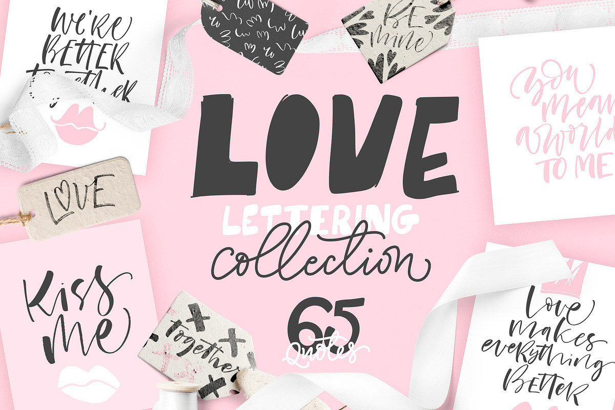Love lettering collection., a Decorative Illustration by Asya Mix (Photo 1 of 11)