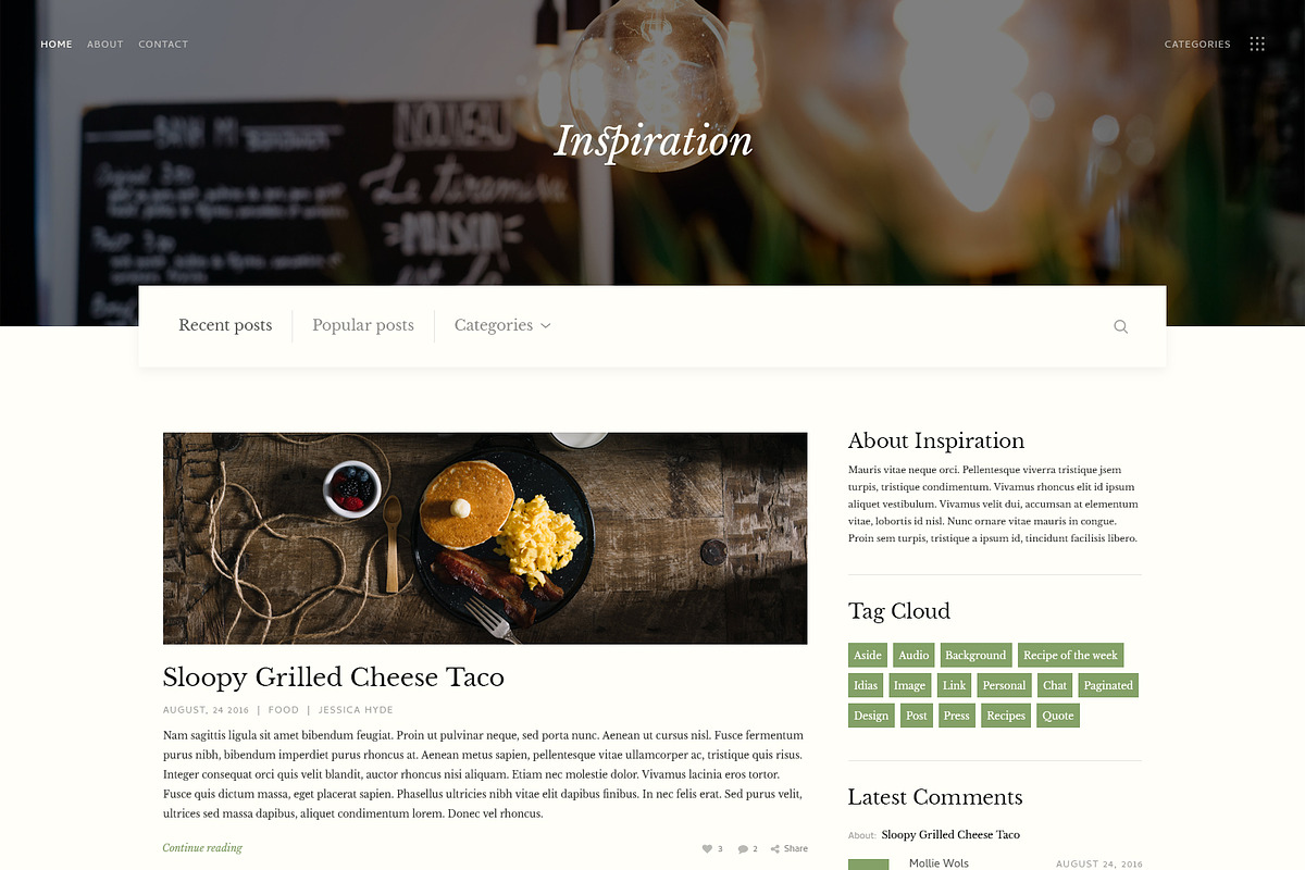 Inspiration — Lifestyle Blog PSD, a Templates & Theme by ScienteCraft (Photo 5 of 47)