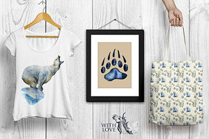 Polar Bears Watercolor Set