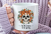Halloween Skeleton Head PNG, an Illustration by CraftArtStudio (Thumbnail 2 of 4)