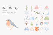 pastel winter watercolor clipart set, a Decorative Illustration by Patishop Art (Thumbnail 8 of 8)