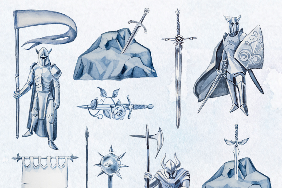 Hand Painted Ancient Kingdom Clipart, an Education Illustration by ArtCreationsDesign (Photo 4 of 11)