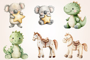 Soft Pastel Baby Animals Art, a Decorative Illustration by Housui Patterns (Thumbnail 9 of 19)