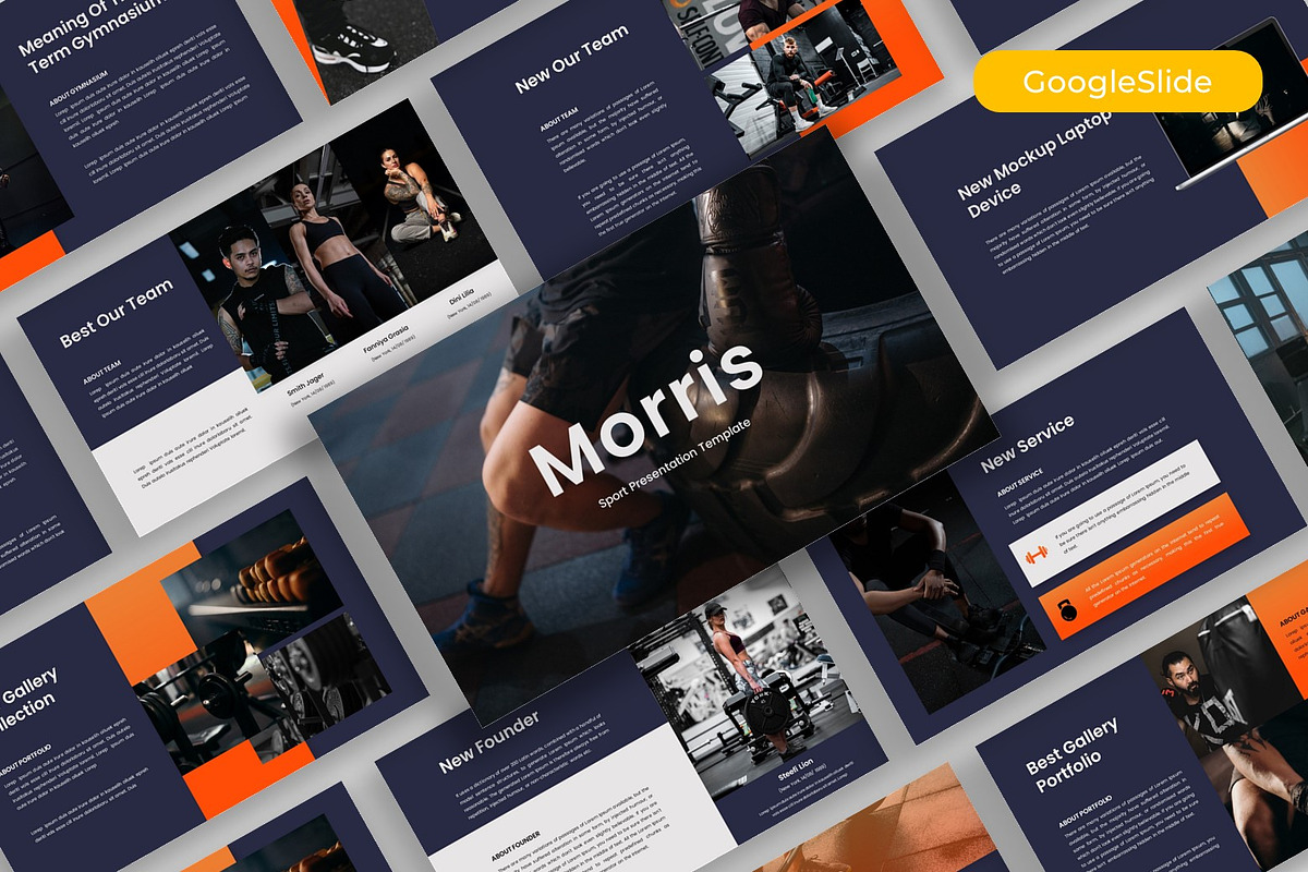 Morris–Sports Google Slide Template, a Presentation Template by kreatifreya (Photo 1 of 5)