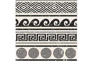 Greek Symbols Decorative Border, an Object Illustration by Toltemara