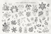 Line Art Winter Floral Decorations, a Decorative Illustration by La Petite Line Art (Thumbnail 3 of 15)