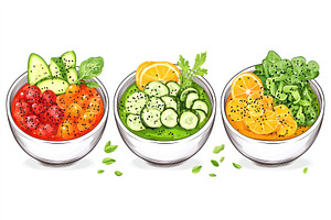 Delicious healthy fruit and veggie b, a Food & Drink Photo by Pixeness Studio