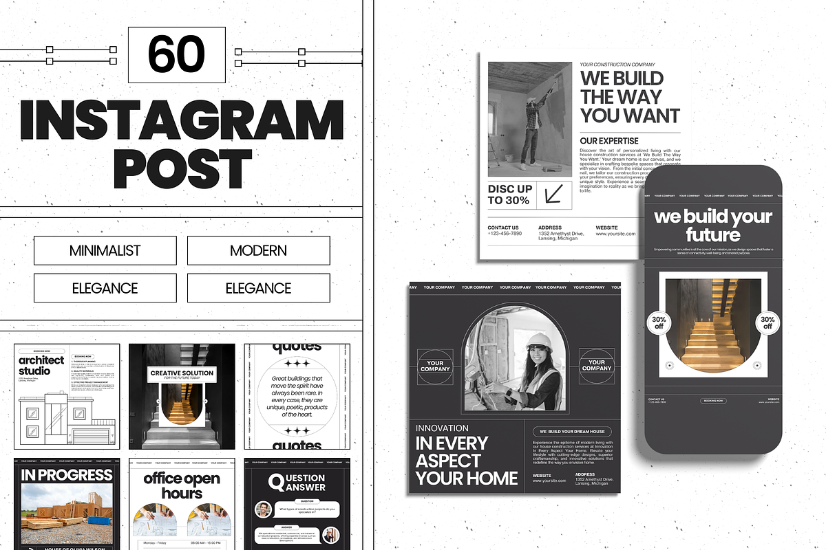 120 Construction Instagram Canva, a Social Media Template by Branding Victory STD (Photo 3 of 10)