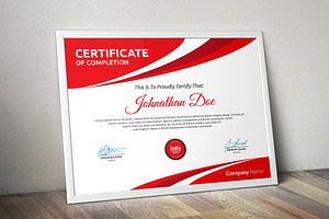 Certificate Word | PSD | AI, a Stationery Template by Curve Design