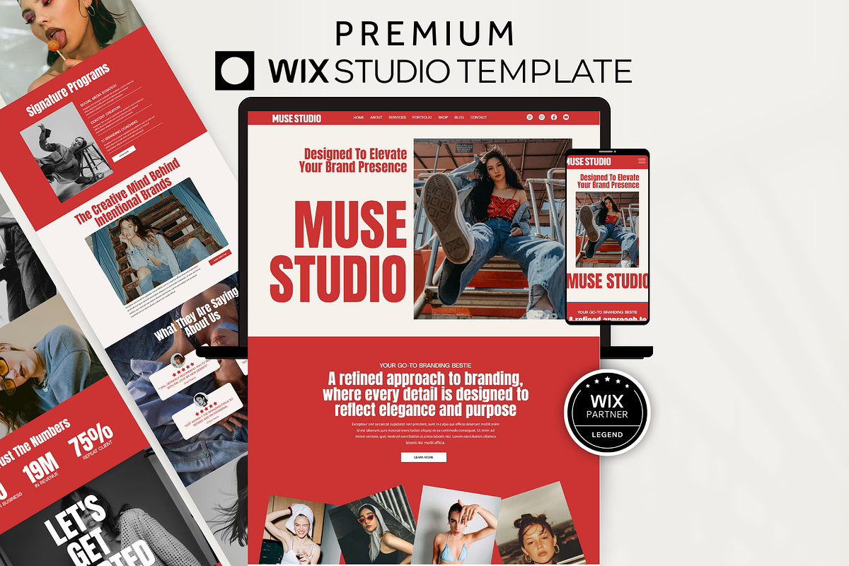 Bold Wix Studio Website Template, a Wix Template by AdvertFox (Photo 1 of 10)