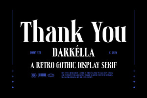 Darkella Retro Gothic Display