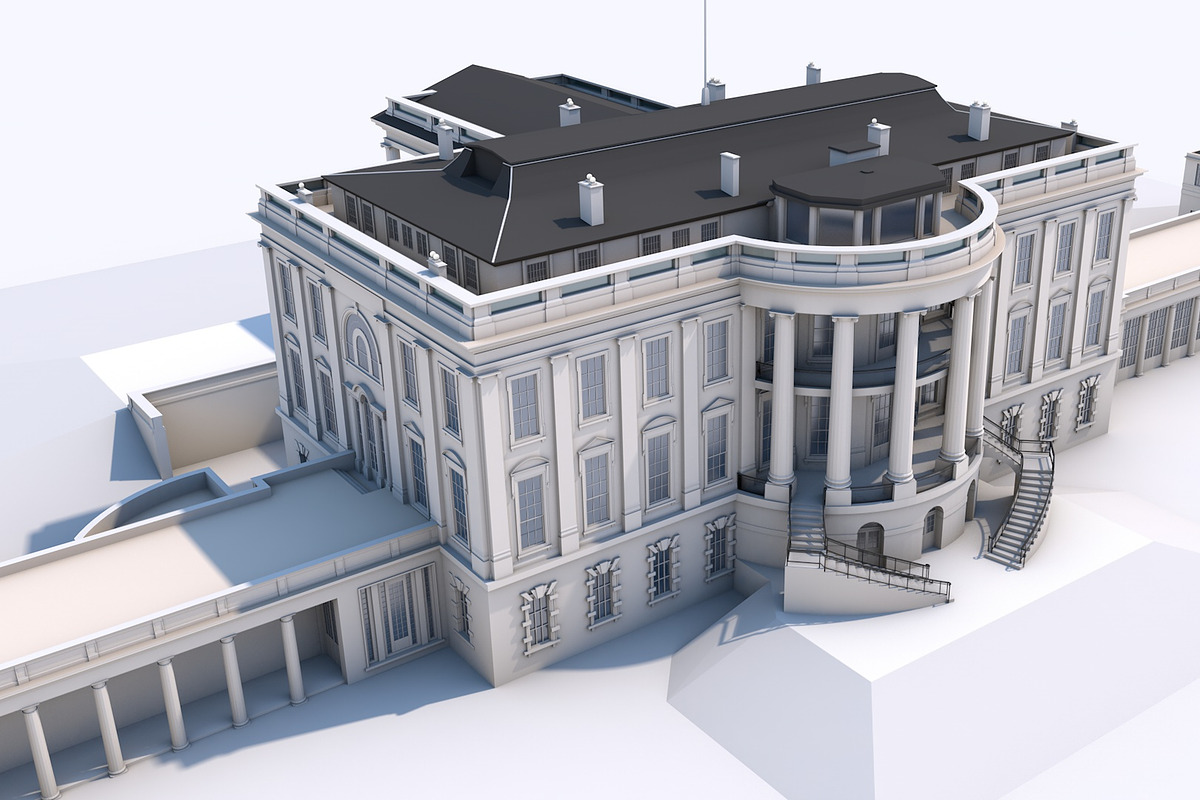 The White House Complex Washington L, an Architecture 3D Model by multimedia4ds (Photo 1 of 16)