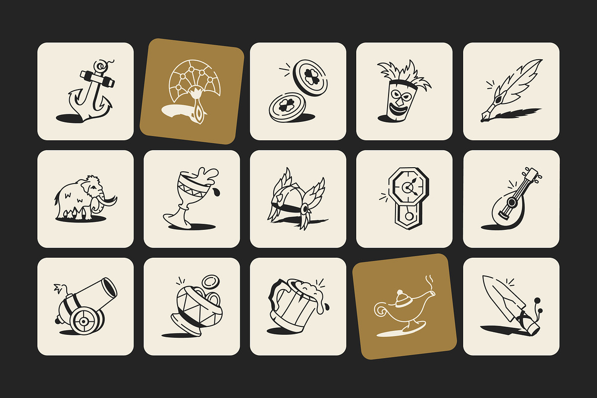 Animated History Drawing Art Set, an Outline Icon by Vectors Market (Photo 3 of 4)