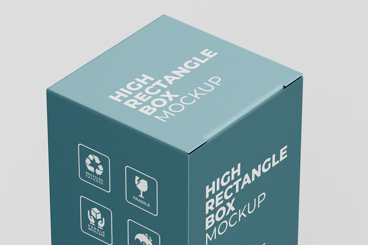 High Rectangle Box Mockup - 6 views, a Packaging Mockup by Illusiongraphic (Photo 15 of 19)
