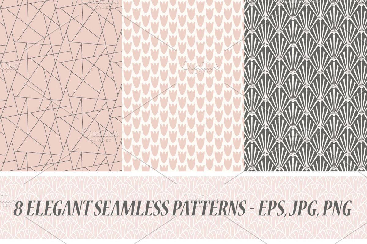 Elegant seamless patterns, a Pattern Graphic by Wild Rose (Photo 1 of 4)