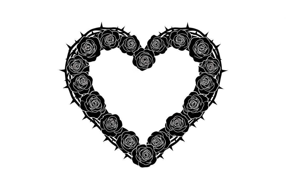 Floral Heart Wreath SVG Bundle, an Illustration by Gaye Art (Photo 4 of 31)