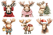 Cute Christmas Moose Sublimation, an Illustration by Craft Nest (Thumbnail 7 of 7)