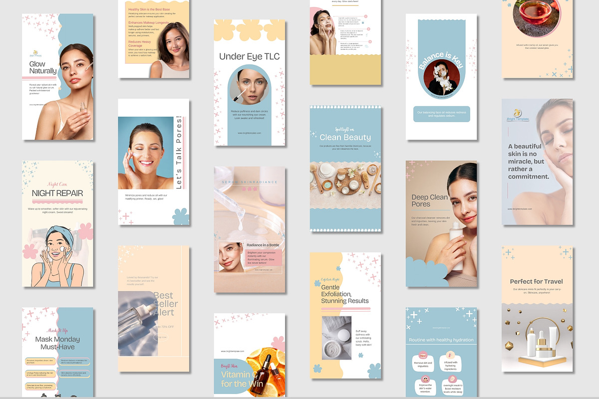 Animated Skincare Instagram Stories, a Social Media Template by TheBrightGrap (Photo 11 of 11)