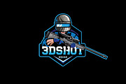 Sniper Mascot Logo Gaming Template, a Branding & Logo Template by Artlogs x Modaldesain (Thumbnail 2 of 2)