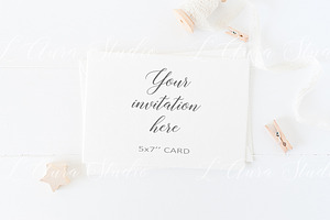 Wedding invitation mockup - psd