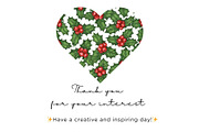 Mistletoe & Holly Christmas Seamless, an Illustration by Mashimara (Thumbnail 5 of 5)