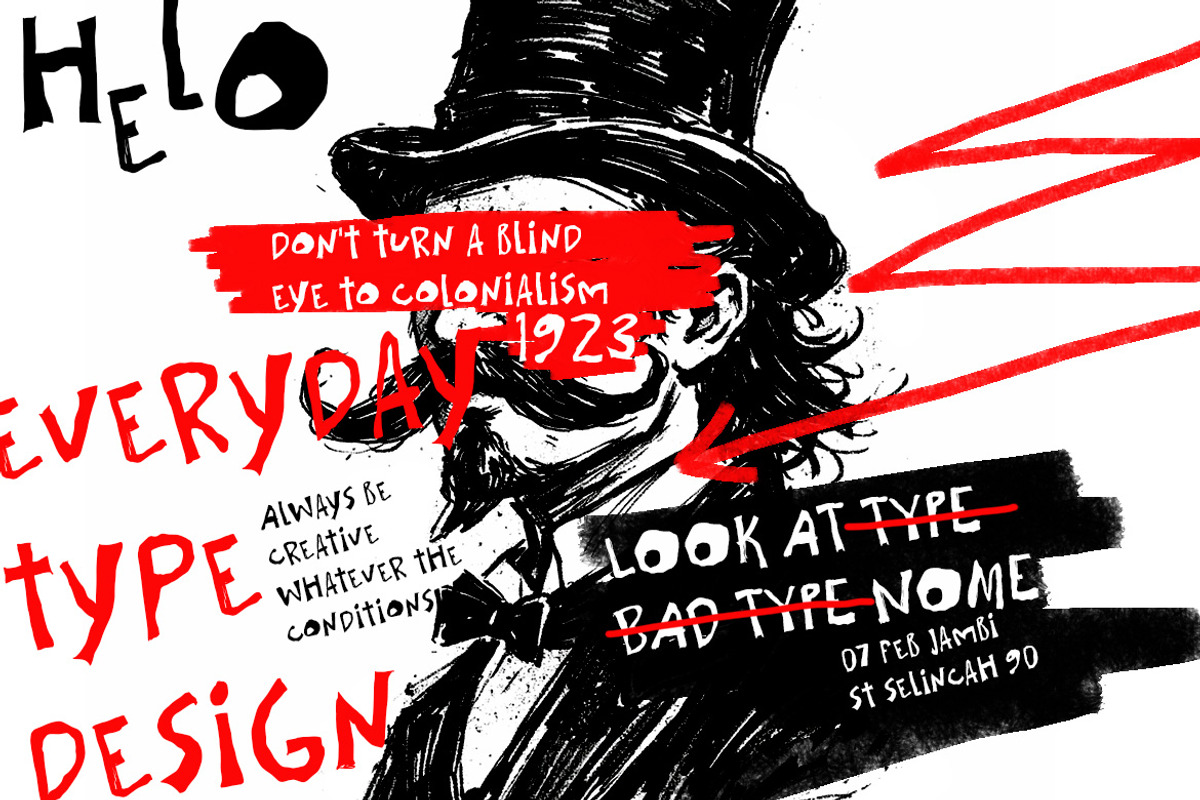Borrok Typeface, a Handwritten Font by Ideal Eksis (Photo 2 of 9)