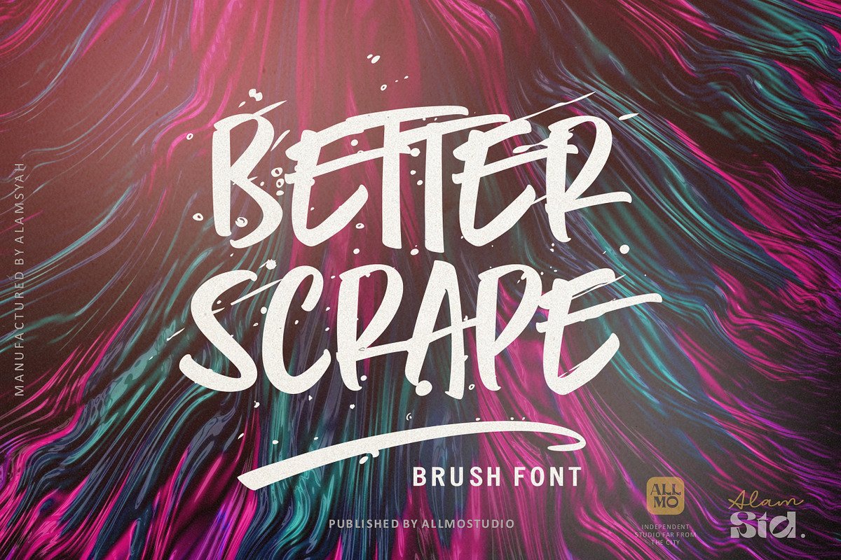 Better Scrape, a Handwritten Font by Allmostudio (Photo 1 of 10)