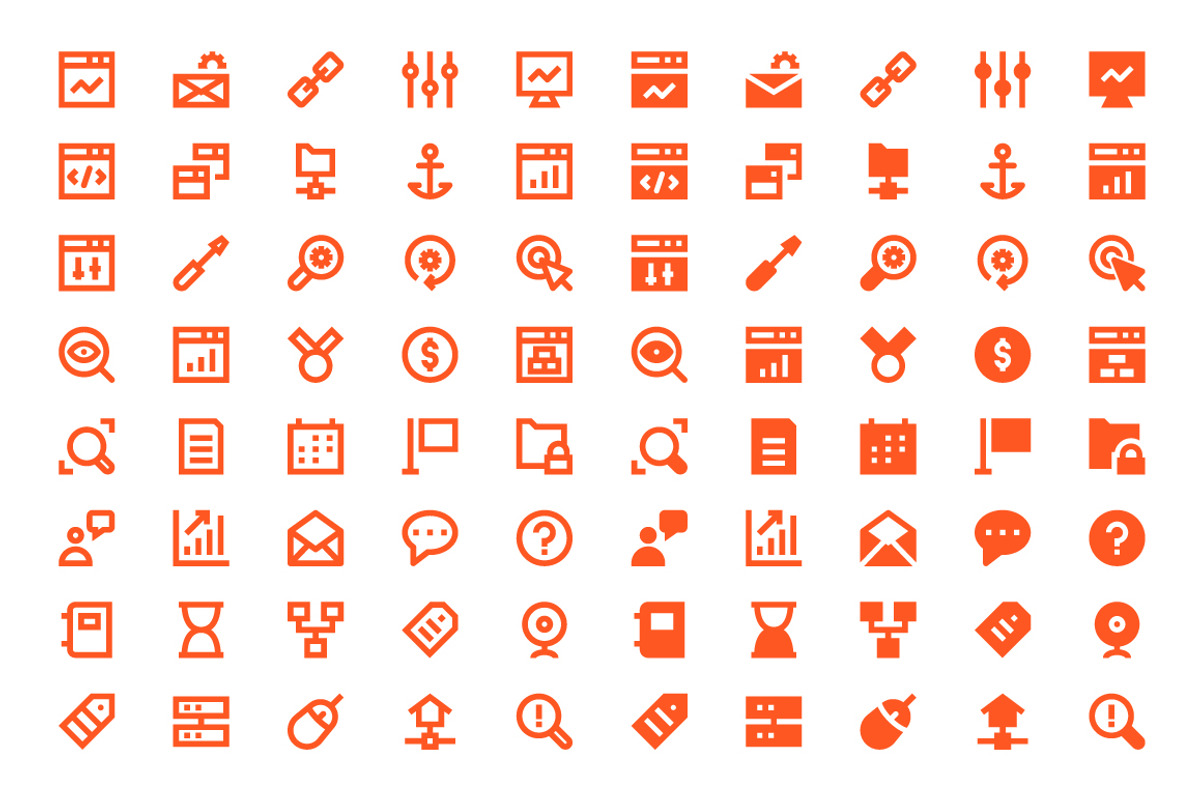 Seo Web Optimization Material Icons, a Solid Icon by Creative Stall (Photo 3 of 5)