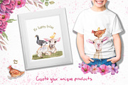 Watercolor Day with little Lambs, an Illustration by TanataDesign (Thumbnail 10 of 11)