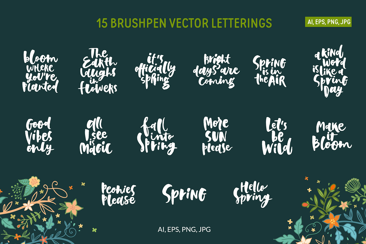 Spring! Letterings+graphics, an Illustration by Nina's Illustration Shop (Photo 5 of 8)