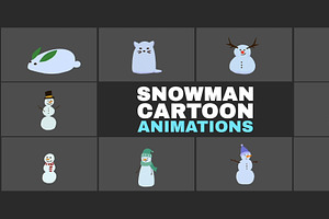 Snowman Cartoon Animations DaVinci, a Templates & Theme by FlashFXbox
