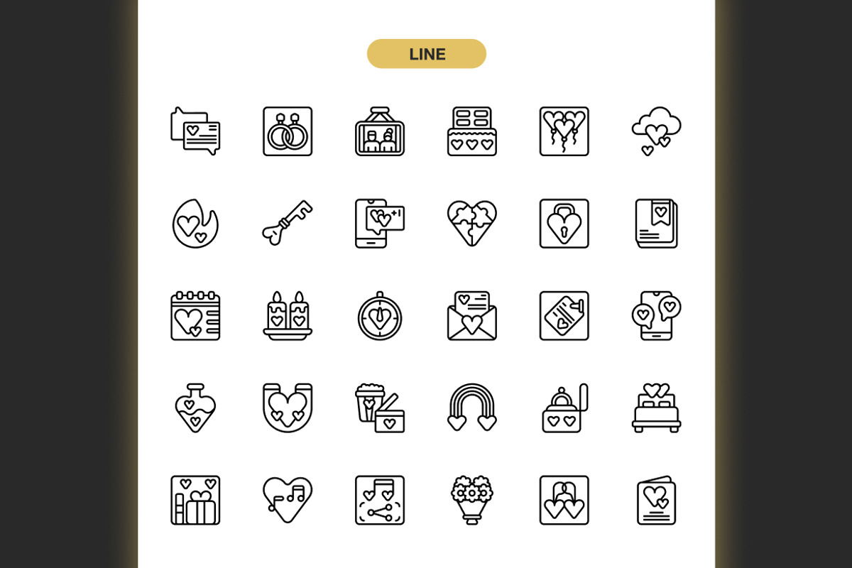 Romance Icons, an Icon by Spacepixel Creative (Photo 2 of 3)