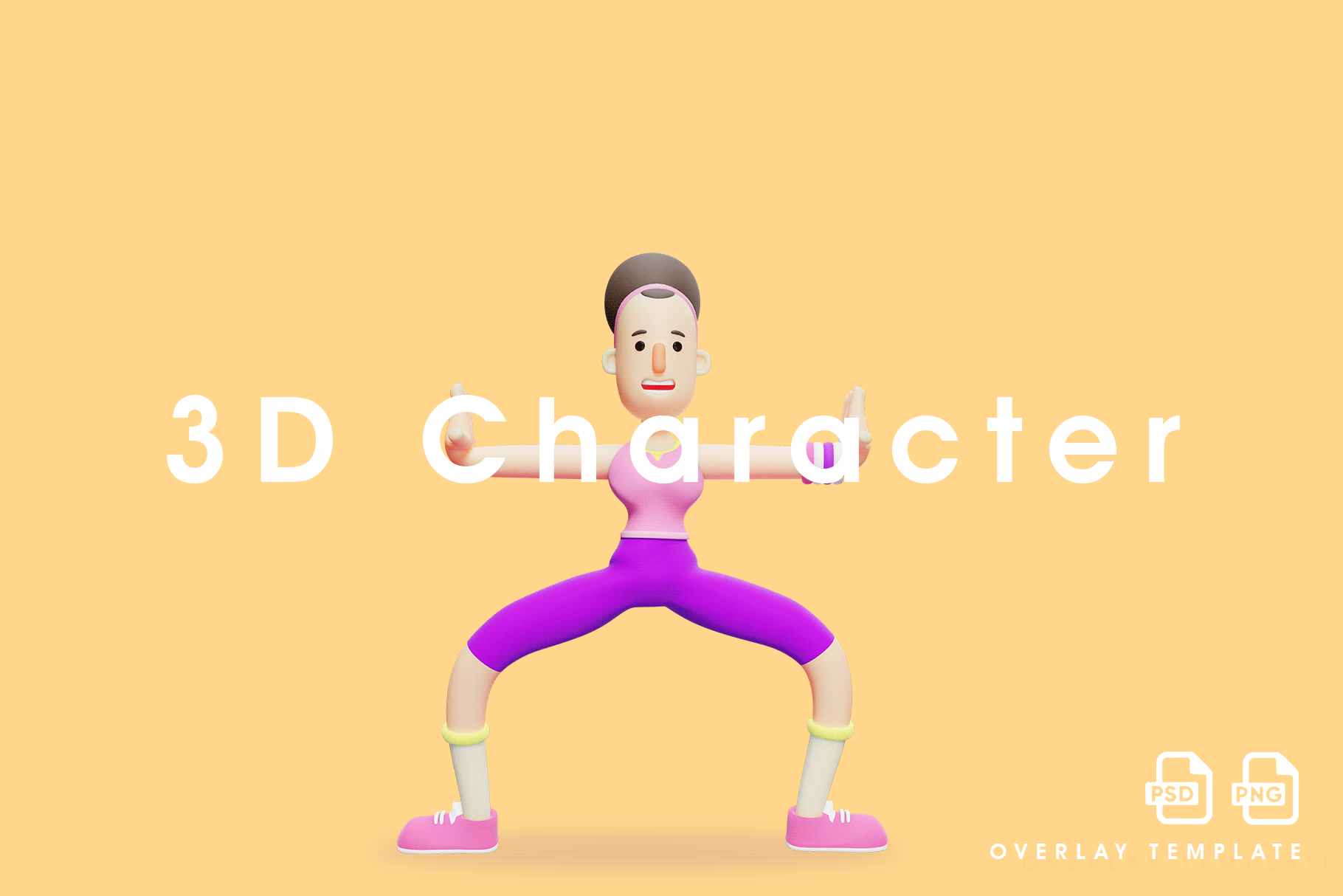 Character Stretching Pose With Both, a Person Illustration by ...