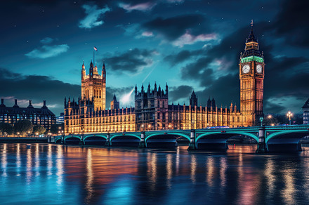 Big Ben and Houses of Parliament at, a Photo by Iftikhar Alam
