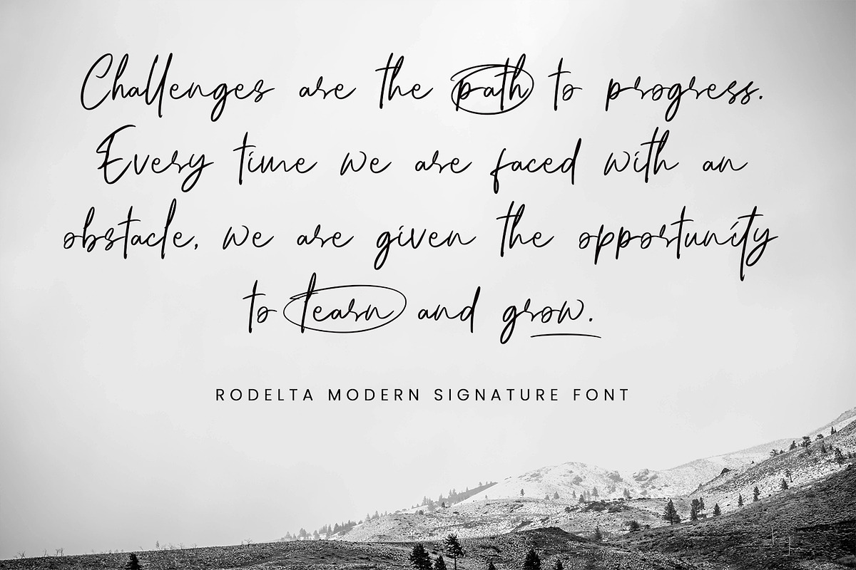 Rodelta - Modern Signature Font, a Handwritten Font by Voux Studio (Photo 15 of 24)