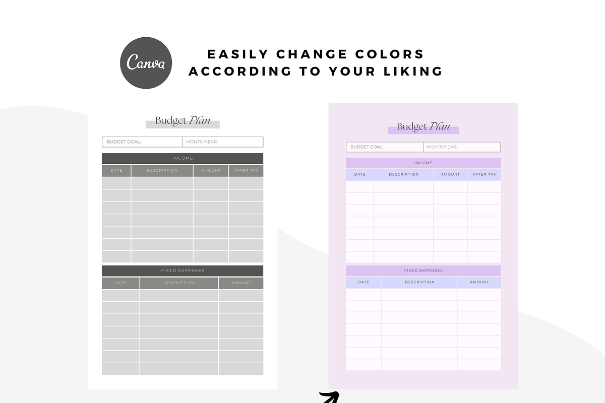 Budget Planner Canva Template, a Marketing Template by The Blog Creative (Photo 5 of 6)