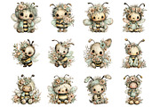 Whimsical spring bee clipart, an Illustration by SinaCreation (Thumbnail 5 of 11)