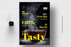 Cooking Food Magazine Cover Layout, a Magazine Template by MightyDesign